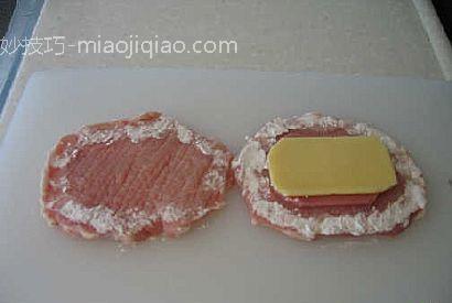 美味起司火腿炸猪排做法的详细图解