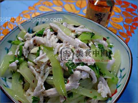 西芹拌鸡丝做法的详细图解