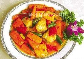 鸡酱木瓜焗银雪鱼