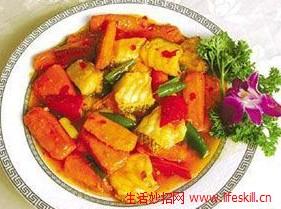 鸡酱木瓜焗银雪鱼