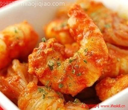 番茄虾仁的做法