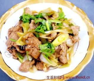葱爆肉片的做法