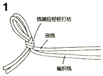 用别线作内芯的起针方法 