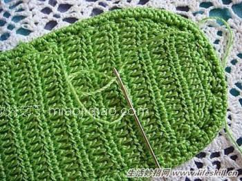 教你动手织一双漂亮的拖鞋